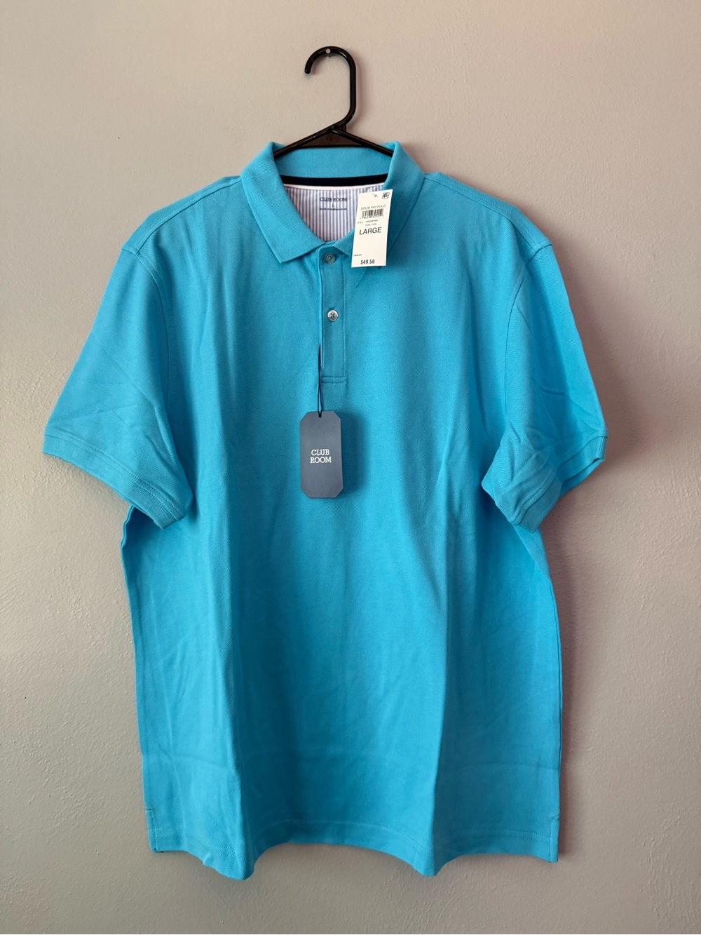 Club Room Men’s Turquoise Blue Polo Shirt